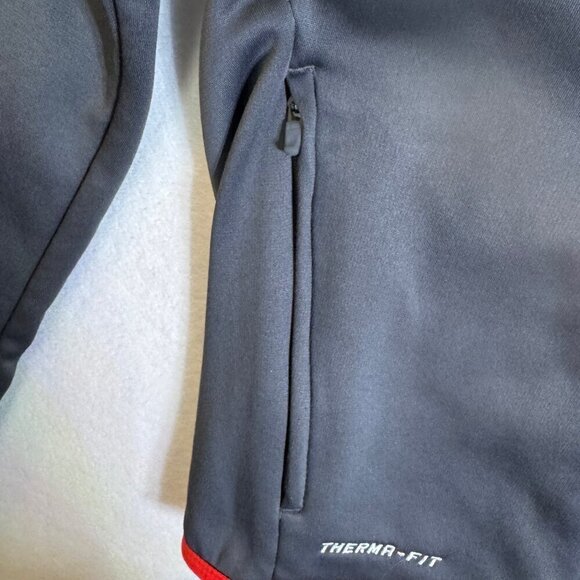NIKE Therma-Fit Full Zipper Jacket Hoodie Size S Teal Orange #1416-6 - Picture 7 of 10